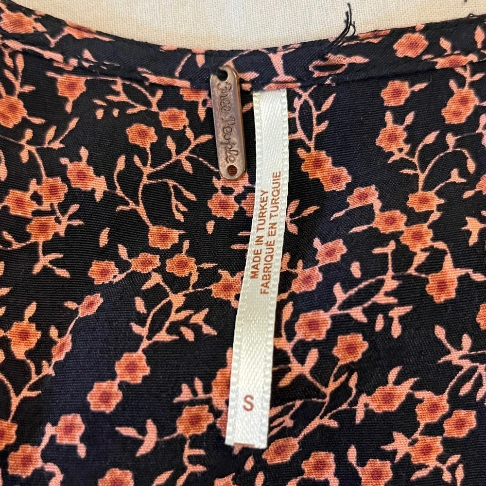 Free People Beautiful Floral Clara Tunic Mini Dress Size Small